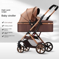 Poussette pour bébé en métal multifonctionnelle, assise, couchée, légère, pliable, bidirectionnelle, haute, paysage, pour nouveau-nés, enfants