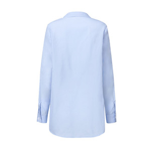 Camicetta da Donna alla Moda con Fiocco Frontale, Colore Azzurro, Maniche Lunghe, Colletto Rovesciato, <span class=keywords><strong>Top</strong></span> Casual Elegante - Product Image 5