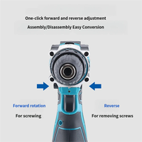 Ensembles d'outils de perceuse à percussion sans fil 21V perceuse Rechargeable au lithium tournevis jeu d'outils de perceuse