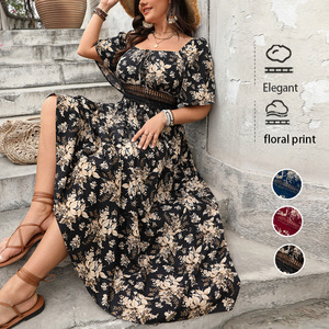Robe Élégante pour Femmes Imprimé Floral <span class=keywords><strong>Maxi</strong></span> Grande Taille Style Bohème d'Été Nouvelle Jupe - Product Image 3