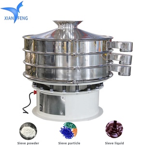 Thép không gỉ quay rung màn hình tiên phong Máy sàng lọc bột mịn, tinh bột ngô bột thực phẩm Màn hình rung tròn - Product Image 1