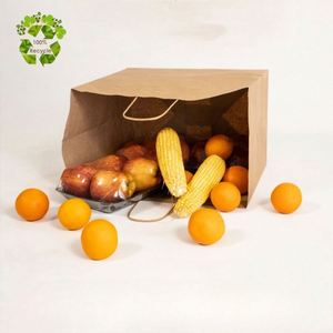 Sacs en papier kraft écologiques recyclés avec poignées brunes pour la vente à emporter, sacs cadeaux personnalisés, emballages artisanaux avec logo - Product Image 6