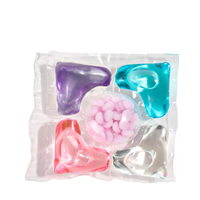 Capsules 5 en 1 Dosettes de lessive Détergent nettoyant jaune pour laver les vêtements Gel Adoucissement acceptable à faible quantité minimale de commande