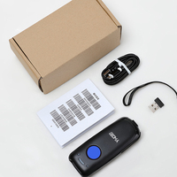 Mini-scanner de codes-barres portable sans fil avec stockage hors ligne 100 000, lecteur de codes QR BT, compatible avec Windows/Android/iOS