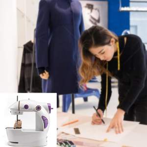 Máquina de Coser Eléctrica Multifuncional de Plástico 201, Máquina de Coser Overlock para Ropa con Tabla Extensible - Product Image 5