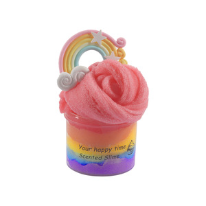Slime moelleux en forme de cornet de glace, argile colorée effet nuage de soie, jouet DIY fait main, jouets sensoriels anti-stress doux et extensibles - Product Image 1