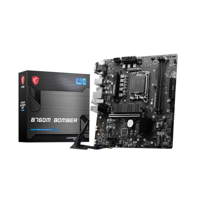 MSI B760M BOMBER DDR4/DDR5 LGA 1700 PCI-E 3.0/PCI-E 4.0 Gaming Motherboard PC Support Intel 12400f/12700f