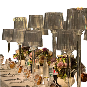 Luxury High Quality Large Candelabra Centerpiece Wedding <b>Candlesticks</b> Acrylic Artificial Pillar Battery Powered Flameless <b>LED</b> - Product Image 1