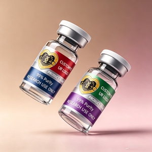 Etiquetas personalizadas para botellas de péptidos biotecnológicos de 3ml/5ml, pegatinas bioseguras con cajas individuales a juego para viales. - Product Image 5