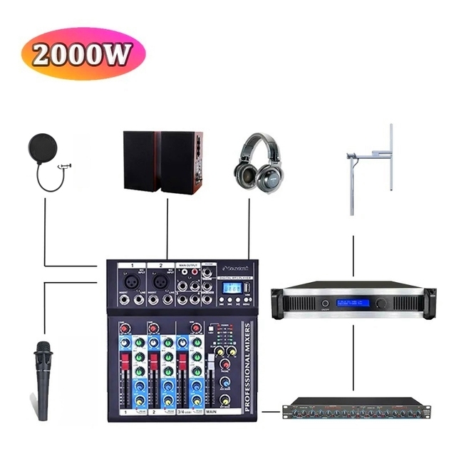 2KW FM Transmitter Complete Package 2000W Full FM Radio Station Broadcasting Equipment