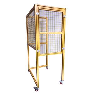 Sistema de protección de máquina Valla de aislamiento de malla de alambre de perfil de aluminio para Taller/almacén/robot - Product Image 3
