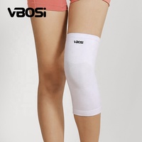 Genouillère de compression en nylon et élasthanne blanche classique VBOSI Private Label pour la musculation, les sports de plein air et la danse