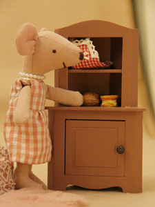 Miniature pour maison de poupée : Meuble vitrine d'angle en forme d'arche, présentoir pour aliments, <span class=keywords><strong>pain</strong></span>, gâteaux, sandwichs, plantes, avec bouton décoratif, ornement, cadeau - Product Image 5