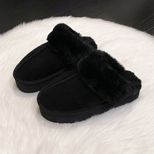 Zapatos de Invierno de Diseño en Cuero <span class=keywords><strong>2026</strong></span>, Pantuflas de Piel de Oveja para el Hogar, Zapatos de Plataforma de Lujo para Mujer, Zapatos de Mujer - Product Image 4