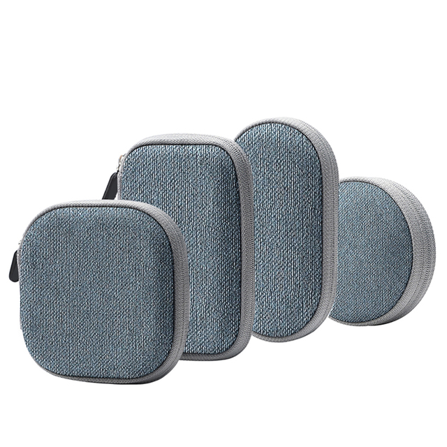 Jinhe Oem Round Square Rectangle Zippered Mini Eva Earphone Case Cover for Airpods Pro Max, Eva Earphone Case