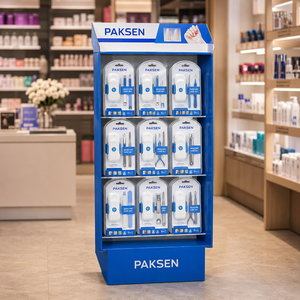 Expositor de Cartón Corrugado Personalizado para Productos de Cuidado de Uñas, Manicura y Pedicura - Product Image 1