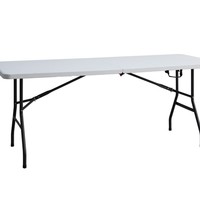 Table pliante en plastique personnalisable pour étude et décrochage portables en plein air, caractéristique pliable de conception de moule de soufflage de loisirs