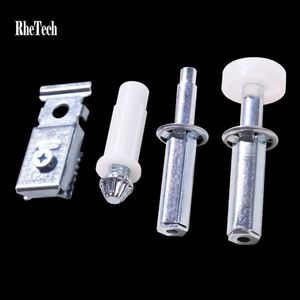 WEKIS Juego de 4 Herrajes Modernos de Acero Duradero para Puertas Plegables de Madera Maciza, Accesorios para Armarios y Roperos, Tornillos Deslizantes para Puertas Correderas Tipo Granero - Product Image 3