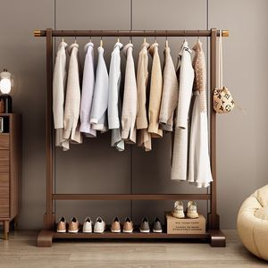 Clothes <b>Rack</b> Floor Standing Bamboo Multi Functional <b>Drying</b> <b>Rack</b> For Bedroom Home Use - Product Image 2