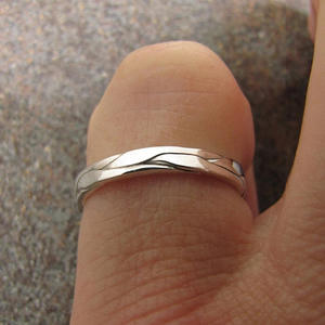 Q937 <b>Silver</b> <b>Wedding</b> <b>Band</b> Minimalist Unisex Ring For <b>Wedding</b> Occasion Fine Jewelry - Product Image 2