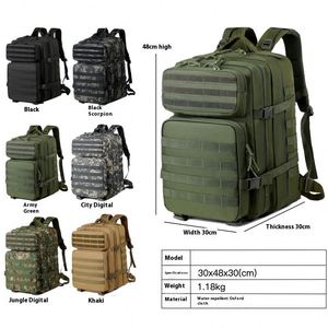 Large Capacity Outdoor Attack Tactical <b>Backpack</b> Multi-Function Waterproof Sports Mountaineering Camouflage Design Polyester - Product Image 2