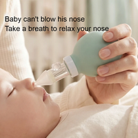 Aspirateur nasal pour bébé à embout en silicone souple, aspirateur nasal portable en TPE pour nourrissons, nettoyeur de nez pour nouveau-nés