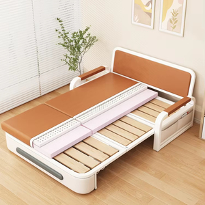Çekyat tek kat oturma odası tek kişilik yatak balkon çok fonksiyonlu deri kanape çekyat - Product Image 6