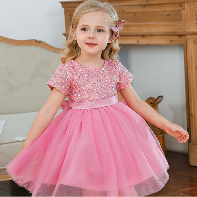 Vestidos para meninas de 3-8 anos, vestidos para crianças de