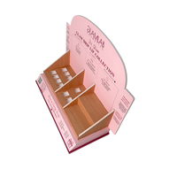 Présentoirs de comptoir en carton personnalisés pour produits de maquillage (cils, rouges à lèvres)