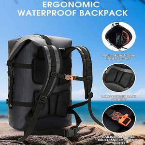 Échantillon gratuit BSCI Vente en gros Sac à dos durable de soudage bâche de grande capacité 35L pour la randonnée le camping la pêche - Product Image 4