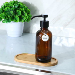 Distributeur de <span class=keywords><strong>savon</strong></span> en verre transparent Offre Spéciale pompe à lotion bouteille de lotion de <span class=keywords><strong>savon</strong></span> en verre <span class=keywords><strong>noir</strong></span> bouteilles de détergents vides bouteille en verre chaude - Product Image 2