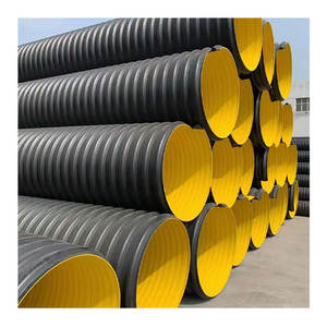 Tuyau ondulé en PEHD SN4 en gros pour projet de drainage des eaux usées des décharges - Product Image 1