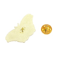 Broche en alliage en forme de papillon, gravée UV, motif dessin animé coloré, exquise, vente chaude, pour le commerce électronique, en gros, en stock