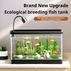 Transparant acryl rechthoekig klein aquarium met externe filter Eco Turtle Tank Home Fish Bowl voor woonkamer slaapkamer - Product Image 2