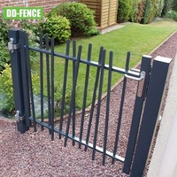 Panneau de clôture tubulaire en métal aspect bambou, thermolaqué, avec tiges de barres en métal soudées aléatoirement, pour jardin, en fer forgé