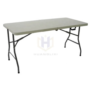 Mesa de comedor de plástico para exteriores <span class=keywords><strong>Rectangular</strong></span> portátil de 5 pies, fácil de llevar para jardín, Patio, <span class=keywords><strong>piscina</strong></span>, fiesta de boda, eventos de Camping - Product Image 4