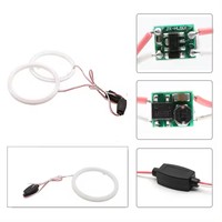 Blanc Jaune Rouge Vert Bleu 1 Paire Ange Yeux Halo Anneaux 60/70/80/90/100/110/120 MM Voiture Led Coton Lumières 12v Cercle Anneau Lumière