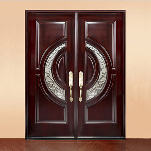 <span class=keywords><strong>Porte</strong></span> d'entrée extérieure en bois massif, design double <span class=keywords><strong>porte</strong></span> en bois, fabrication chinoise à Foshan, pour <span class=keywords><strong>maison</strong></span> et villa - Product Image 3