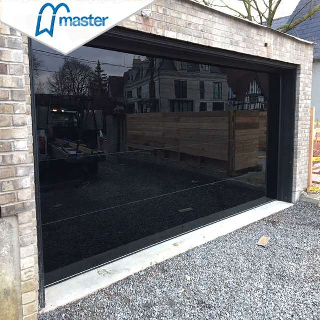 9x8 9x7 16x8 Ce Proved Modern Aluminum Plexiglass Garage Door Mirror Frameless Full View Glass Panel Garage Door Price