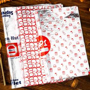 Emballage alimentaire jetable sur mesure en papier, isolation en aluminium pour les plats à emporter, adapté aux hamburgers, aux sandwichs et aux emballages alimentaires - Product Image 5