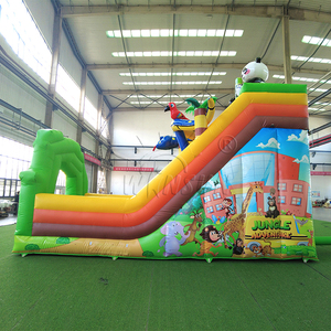 บ้านลมเป่าลม WINSUN รุ่น Jungle Adventure พร้อมสไลเดอร์รูปแพนด้าและนกแก้ว สำหรับเด็ก จัดงานปาร์ตี้กลางแจ้ง ให้เช่าเพื่อการพาณิชย์ - Product Image 6