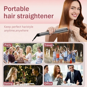 Lisseur de cheveux professionnel 3 en 1 à air chaud, peigne, plaques en céramique PTC, écran LCD, 1500W, ions négatifs, traitement lissant humide/sec - Product Image 5
