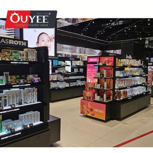 Tienda de maquillaje, diseño de decoración de interiores moderno con tienda de cosméticos, gran oferta, escaparate, muebles - Product Image 1