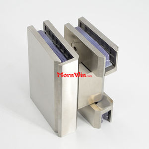 90 degrés double lunettes à fermeture douce salle <span class=keywords><strong>de</strong></span> bain porte en verre charnière - Product Image 6