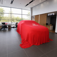 Housse de présentation de voiture en satin de soie de luxe haute densité avec logo personnalisé et tissu rétractable à haute élasticité