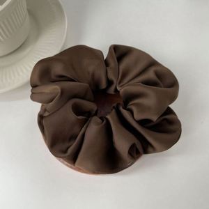 Vente en gros de chouchous pour cheveux en tissu élastique, haute qualité, nouvelle mode, grand modèle 5 cm de circonférence, couleur unie, emballage en carton pour enfants - Product Image 6