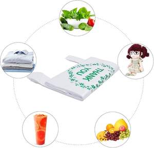 Tamaño de supermercado Blanco 0.48mil HDPE Bolsas de agradecimiento Venta directa de fábrica para comestibles Venta al por menor Tipo de plástico PE - Product Image 3