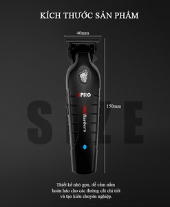Tagliacapelli IPRO 7000RPM Elettrodomestici per la Rimozione dei Peli Batteria 1200mAh Lama in DLC Tosatrice Professionale da Barbiere - Product Image 5