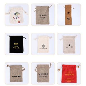 Customizable Logo Cotton Drawstring <b>Bag</b> Premium Muslin Fabric <b>Gift</b> Pouch for Jewelry <b>Party</b> Favors Shoes Wrapping Packaging - Product Image 5