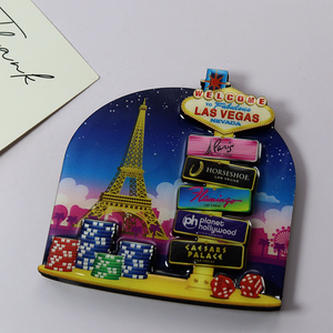 High Quality <strong>Custom</strong> Vintage Architectural Wooden Refrigerator <strong>Magnets</strong> Exquisite Sticker <strong>Fridge</strong> Decorations for Souvenirs Gifts - Product Image 4